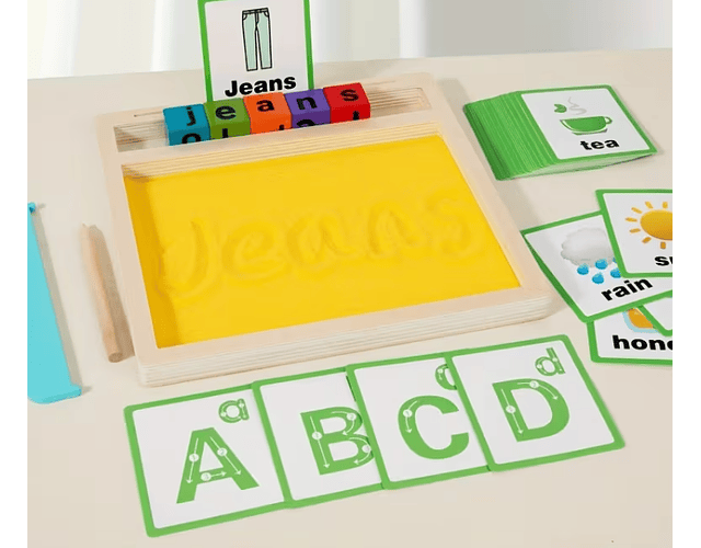 Aprendiendo Caligrafia En Arena