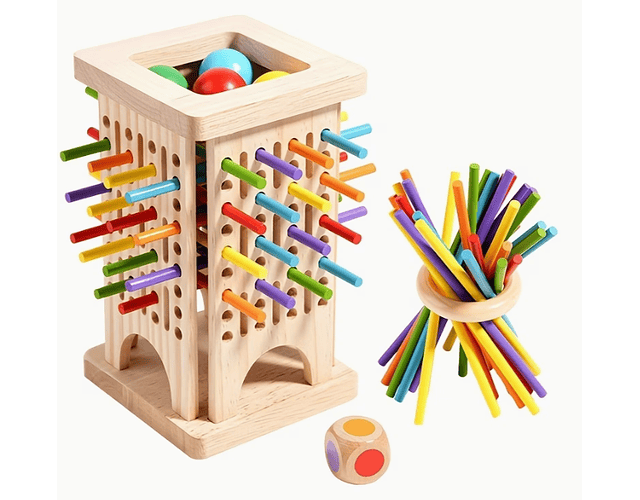 Juguete Torre Palitos De Madera