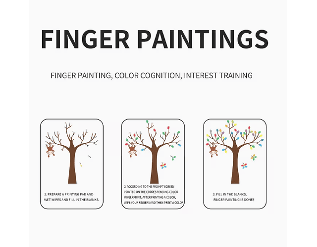 Kit De Pintura Deditos Lavables 