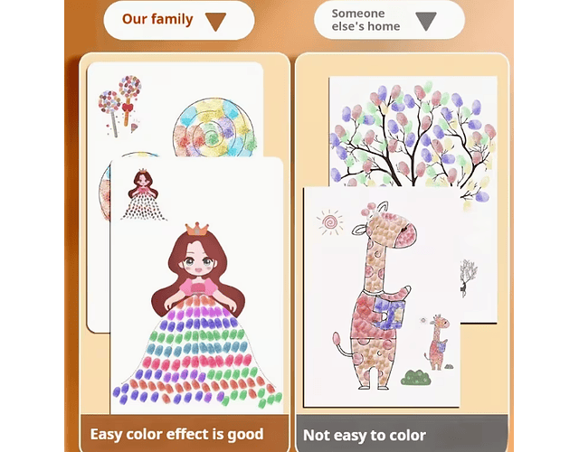 Kit De Pintura Deditos Lavables 