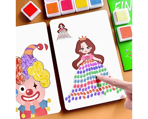 Kit De Pintura Deditos Lavables 