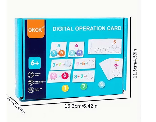 Tarjetas de Aprendizaje de Matemáticas de Madera para la Descomposición de Números