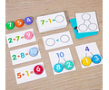Tarjetas de Aprendizaje de Matemáticas de Madera para la Descomposición de Números