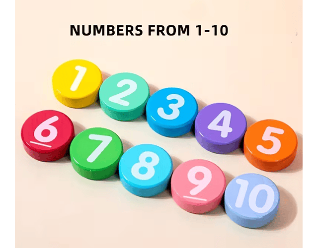 Tarjetas de Aprendizaje de Matemáticas de Madera para la Descomposición de Números