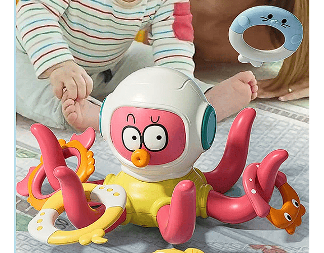 Juguete Pulpo Lanza Argollas En El Agua