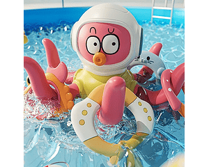 Juguete Pulpo Lanza Argollas En El Agua