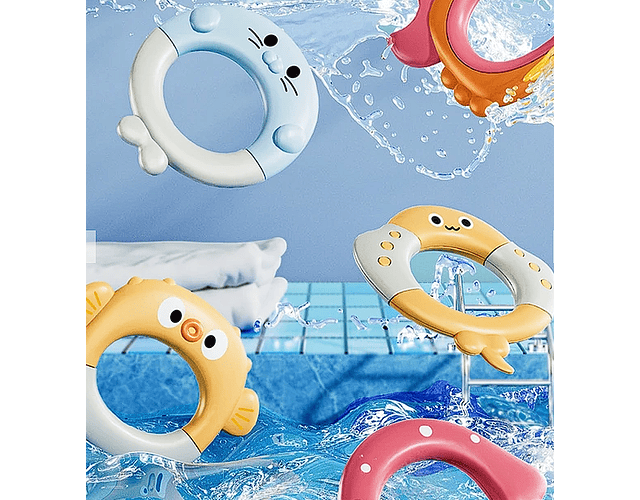 Juguete Pulpo Lanza Argollas En El Agua