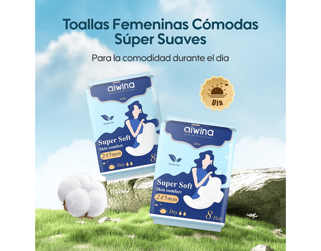 Toalla femenina Aiwina Dia 8 uds