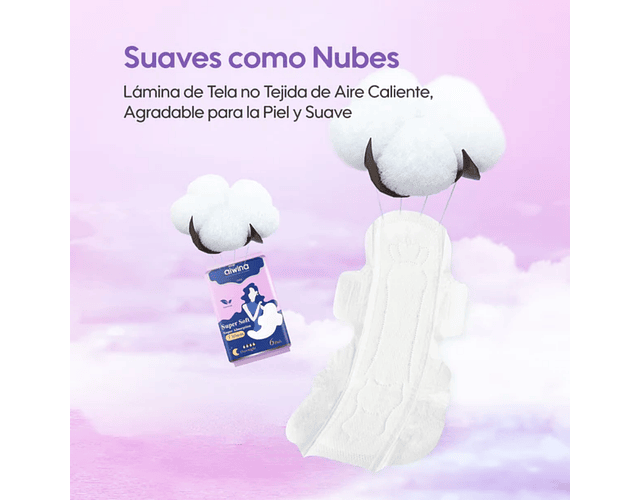 Toalla femenina Aiwina Noche 6 uds