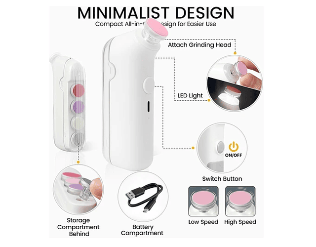 Lima Electrica Con Carga USB