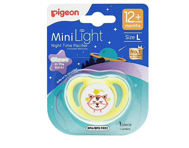 Chupete Mini light Night Tamaño L Zorro Amarillo 1 pzs