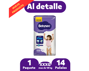 Babysec Premium XXXG 14 pañales