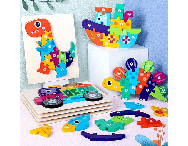 Rompecabezas Didáctico de Madera