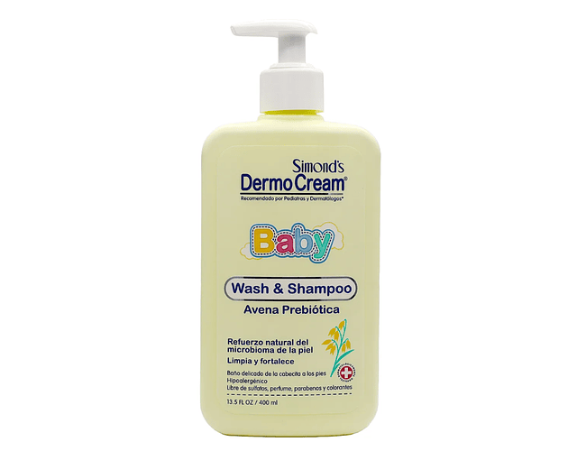 Baby Wash & Shampoo DermoCream Simond's Avena Prebiótica