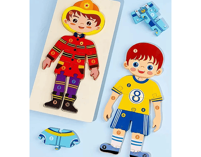 Juguete De Madera Profesiones