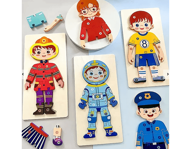 Juguete De Madera Profesiones