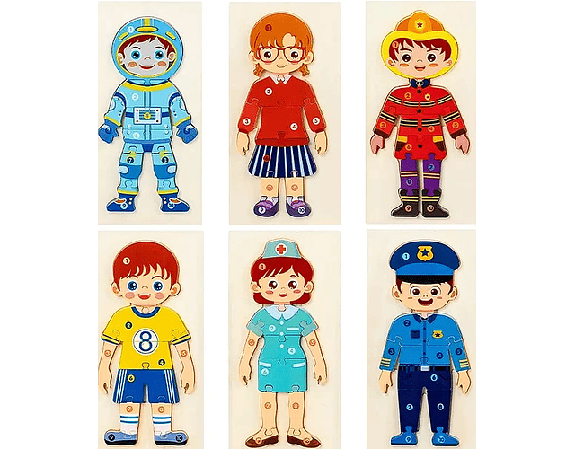 Juguete De Madera Profesiones