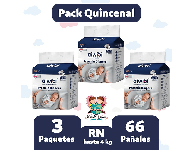 Aiwibi Prematuro 22 pañales