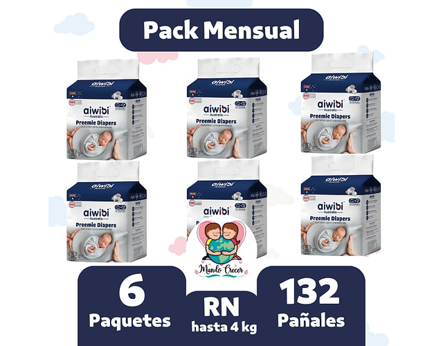 Aiwibi Prematuro 22 pañales