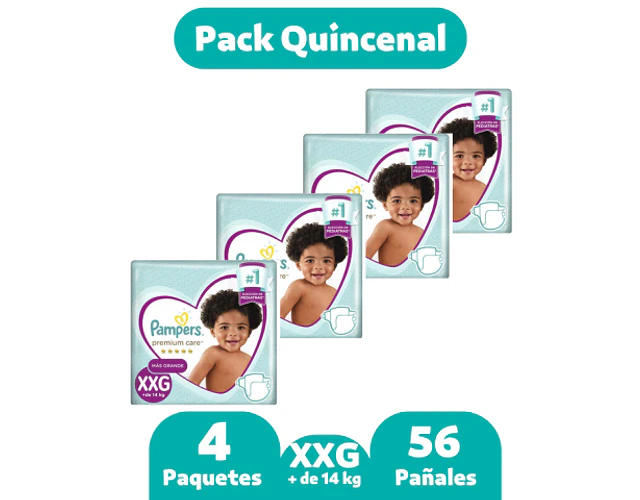 Pampers Premium Care XXG 56 pañales