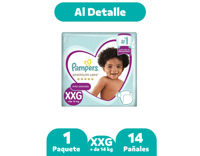 Pampers Premium Care XXG 14 pañales