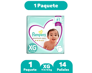 Pampers Premium Care XG 14 pañales