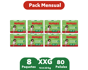 HUGGIES ACTIVE SEC XXG 80 pañales