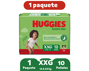 Huggies Active Sec XXG 10 Pañales 