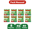 HUGGIES ACTIVE SEC XG 80 pañales