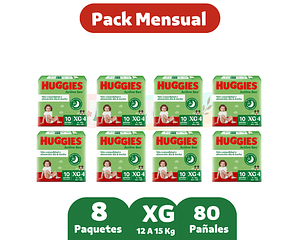 HUGGIES ACTIVE SEC XG 80 pañales