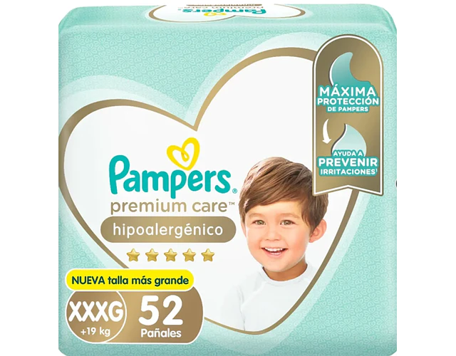 Pampers premium care Xxxg 52 pañales