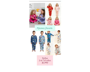 Pijama Franela 5-6-7-8 Años