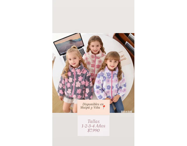 Poleron Niña Talla 1-2-3-4 Años