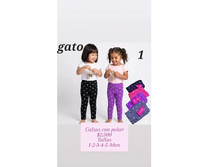 Calzas Con Polar Niña 1-2-3-4 Años