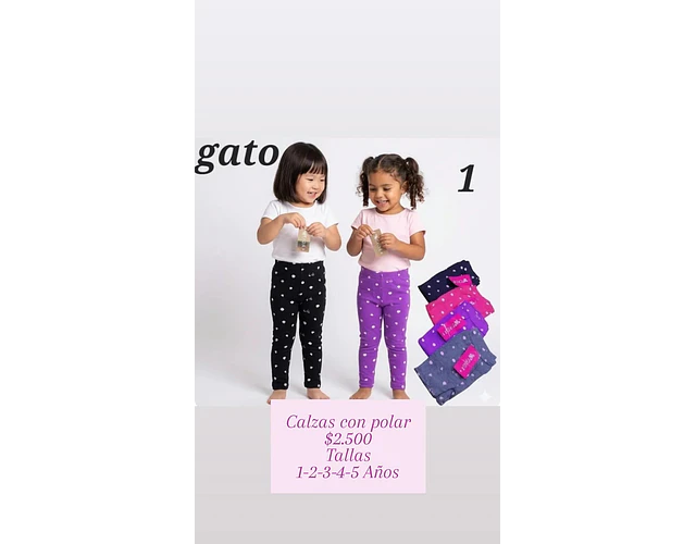 Calzas Con Polar Niña 1-2-3-4 Años