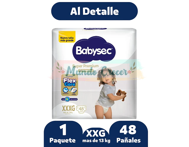 Babysec Super Premium XXXG 48 pañales