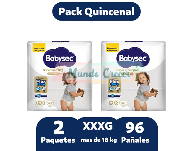 Babysec Super Premium XXXG 48 pañales