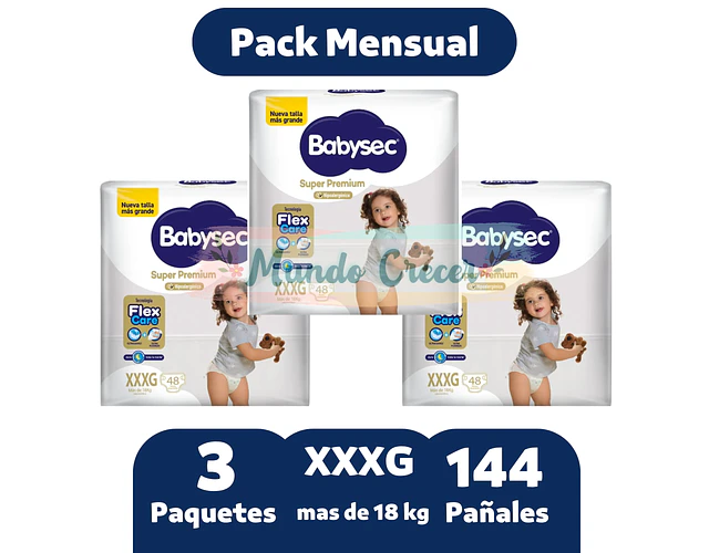 Babysec Super Premium XXXG 48 pañales
