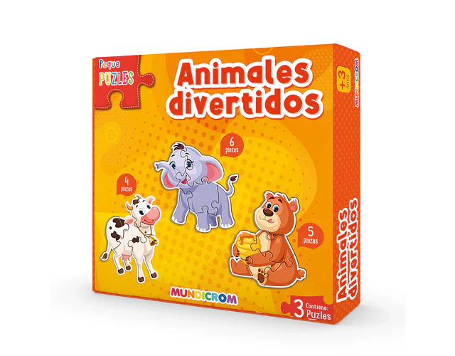 ANIMALES DIVERTIDOS - PEQUE PUZLES