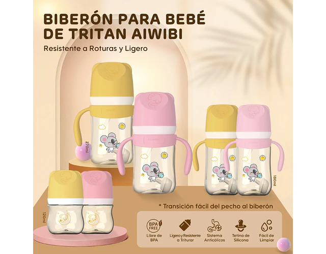 Mamadera Aiwibi Recién Nacido 120ml.