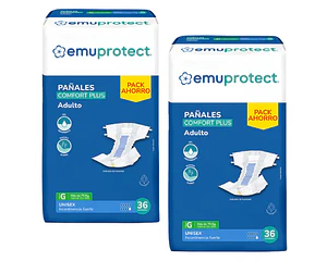 Emuprotect Comfort Plus G Pack Mensual 72 Pañales