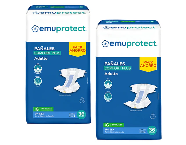 Emuprotect Comfort Plus G Pack Mensual 72 Pañales