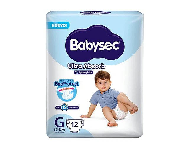 Babysec Ultra Absorb G 12 Pañales