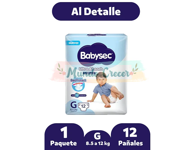 Babysec Ultra Absorb G 12 Pañales