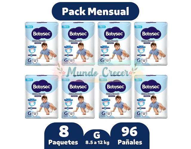 Babysec Ultra Absorb G 96 Pañales