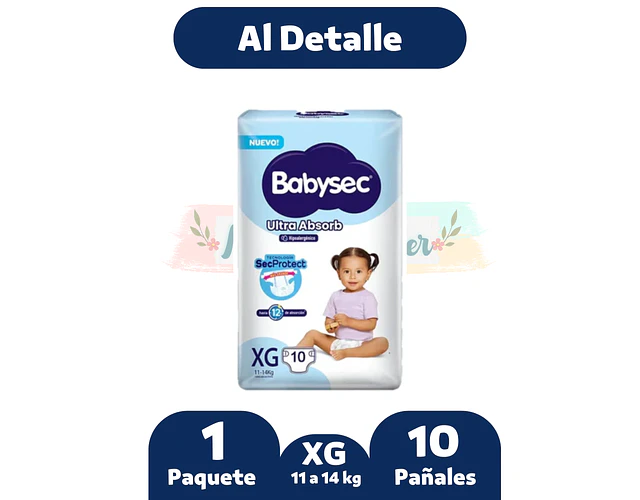 Babysec Ultra Absorb XG 10 Pañales
