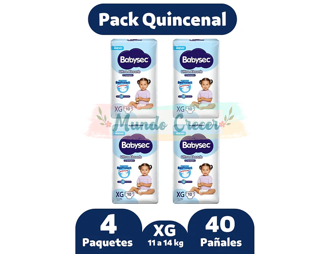Babysec Ultra Absorb XG 40 Pañales