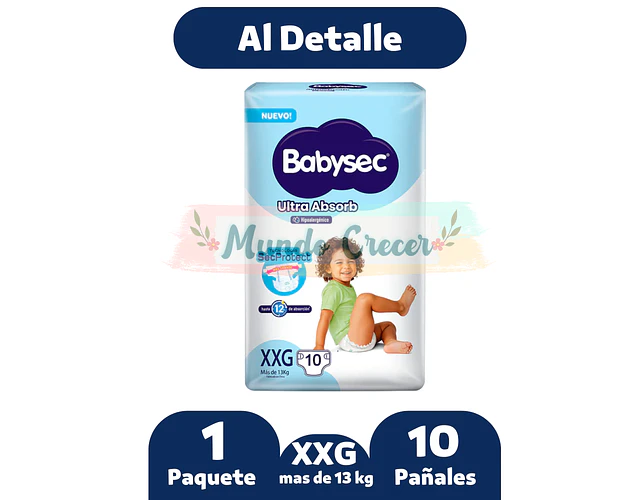 Babysec Ultra Absorb XXG 10 Pañales