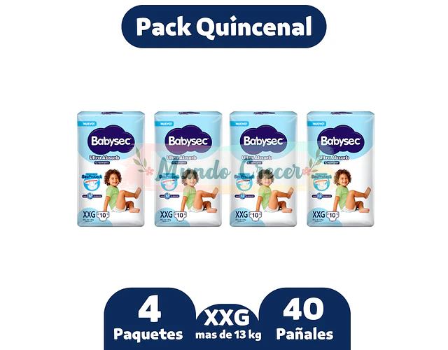 Babysec Ultra Absorb XXG 40 Pañales