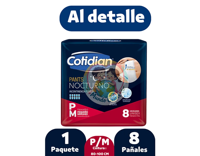 Cotidian Pants Nocturno G_XG 8 Pañales